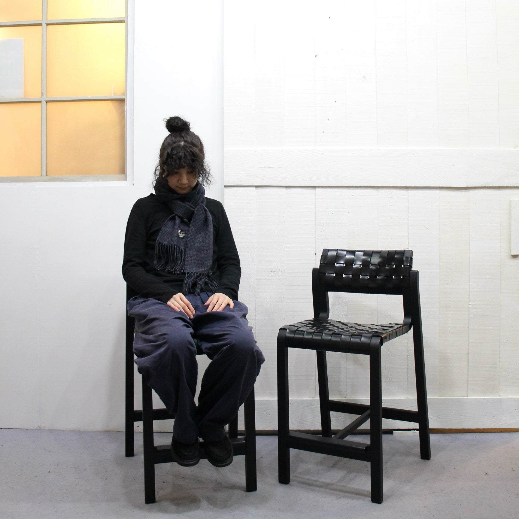 アルフレックス / arflex カウンターチェア / NTC10 革テープ ブラック