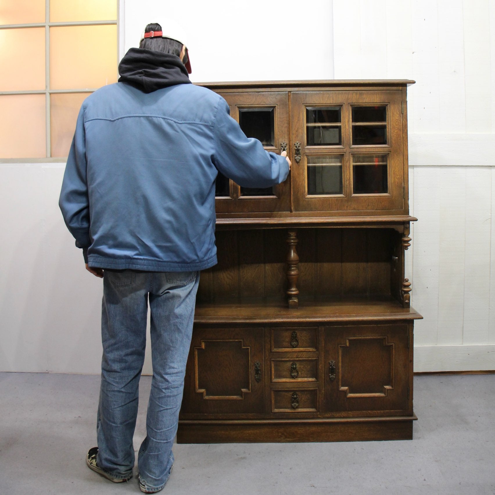 永田良介商店 食器棚 オーク材 神戸家具 ジャパニーズモダン