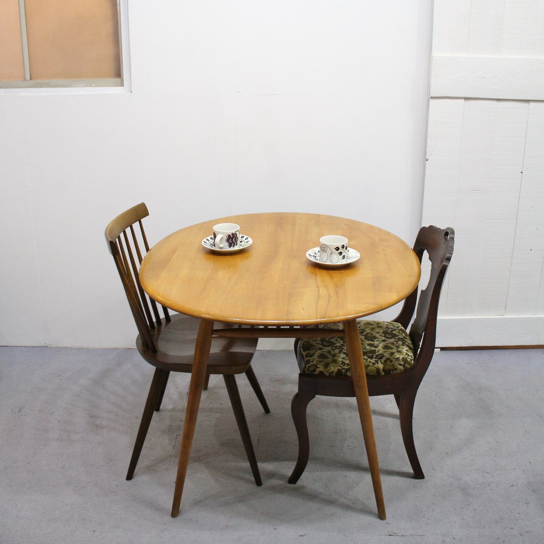 アーコール / ERCOL ラック付 オーバルダイニングテーブル ラウンドテーブル ヴィンテージ