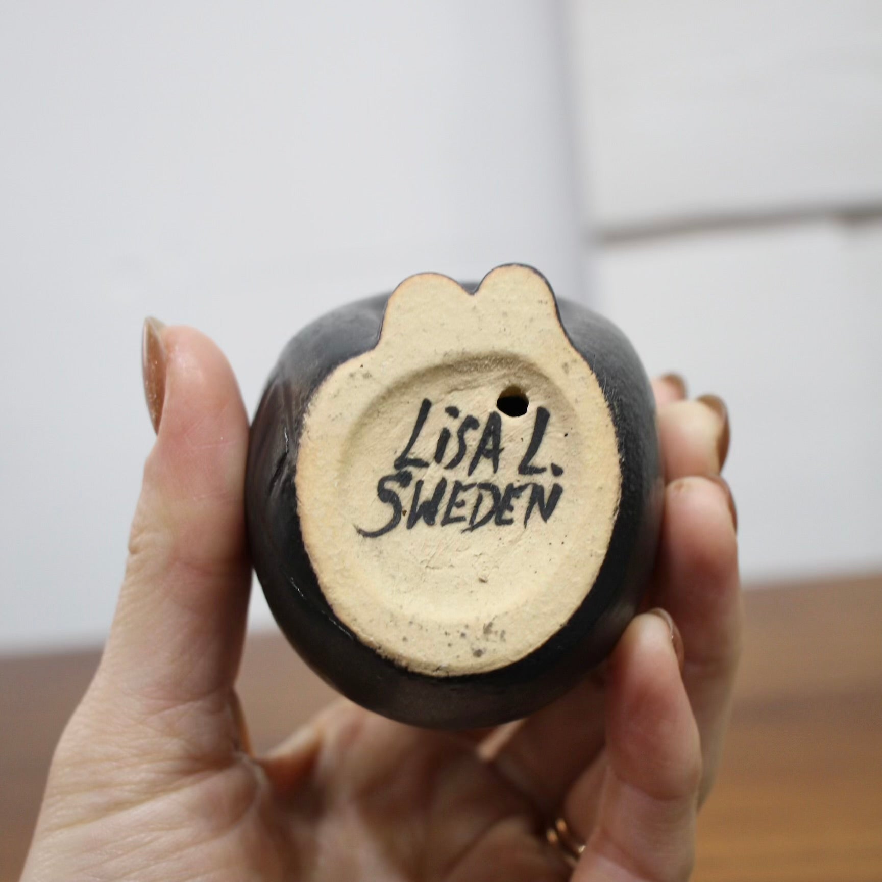 ケラミックステュディオン/ Keramik Studion Gustavsberg ミア ミニ(ブラック) / Mia Katt storazooシリーズ リサラーソン