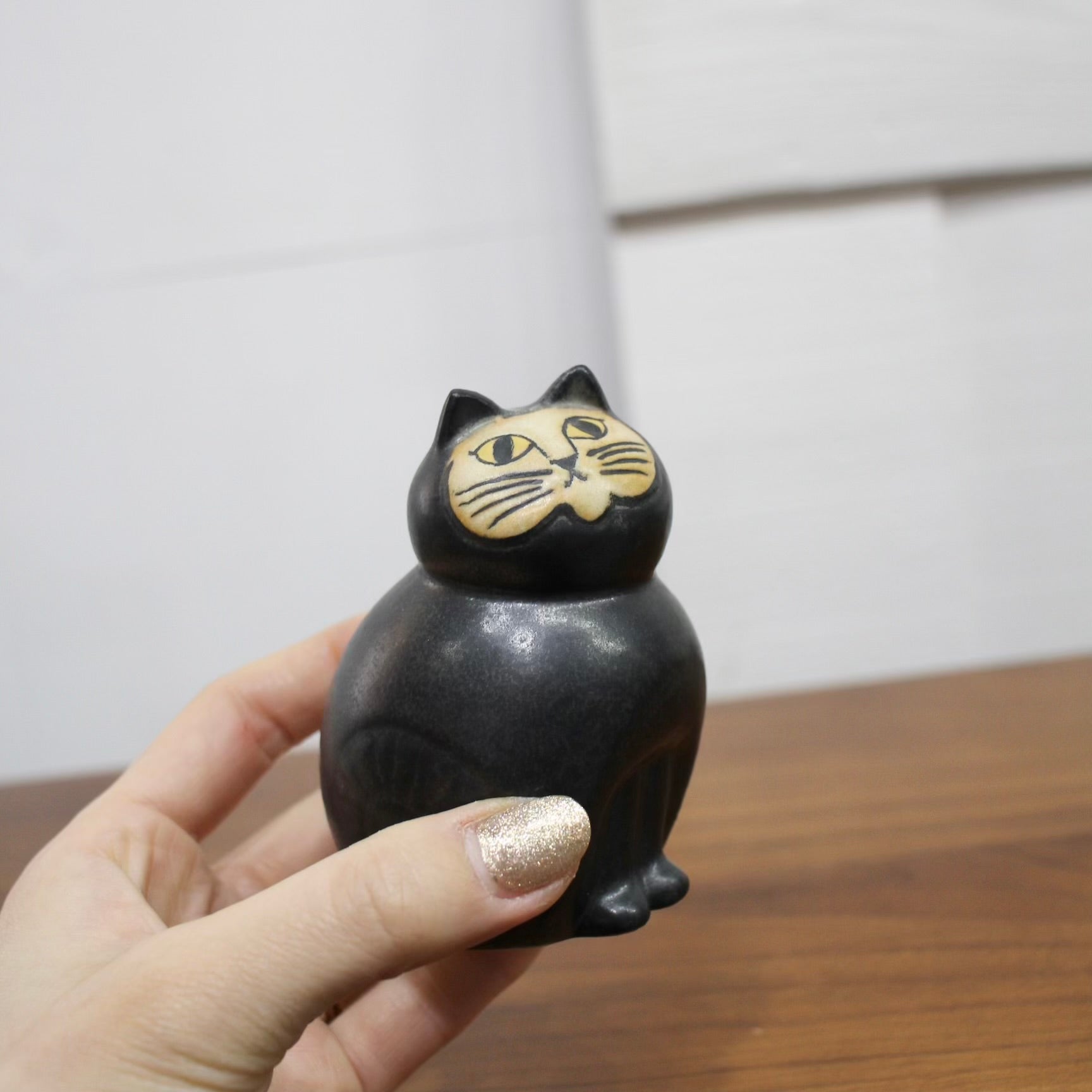 ケラミックステュディオン/ Keramik Studion Gustavsberg ミア ミニ(ブラック) / Mia Katt storazooシリーズ リサラーソン