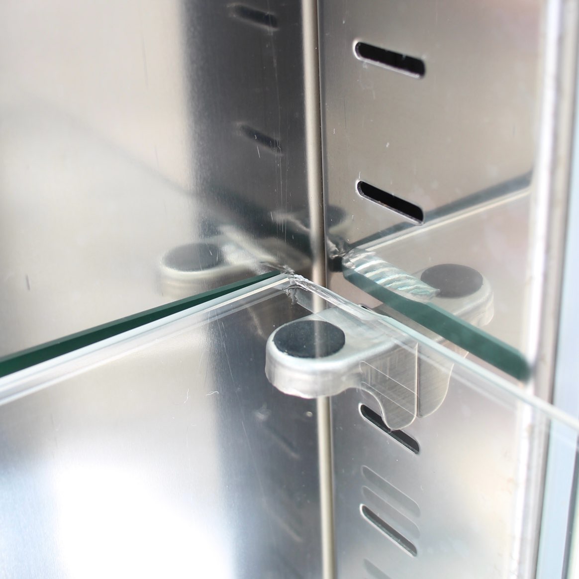 ステンレスケビント 飾り棚 コレクションケース 幅90