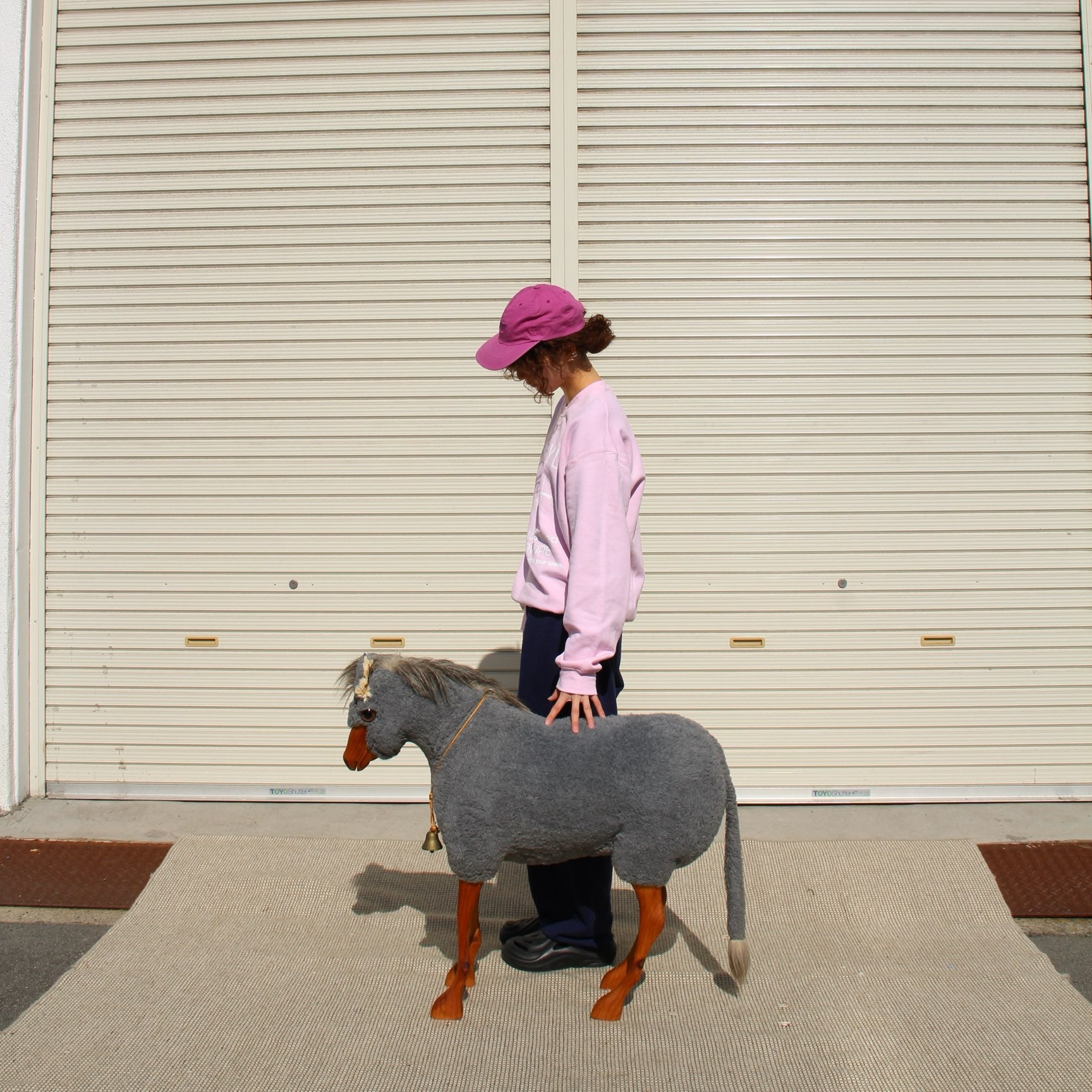 アニマルスツール ロバ ぬいぐるみオブジェ