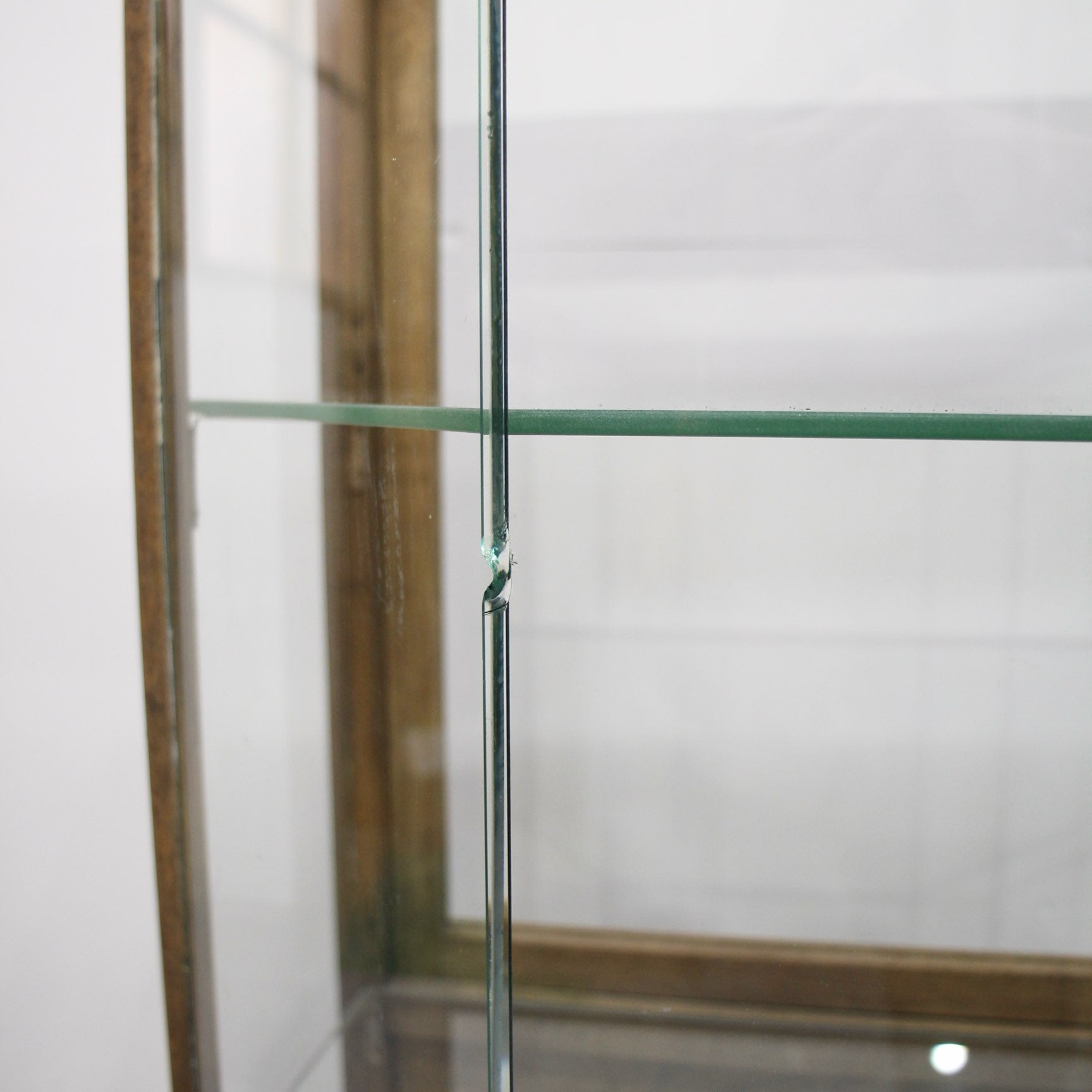 アンティーク 木製ガラスショーケース ディスプレイ棚