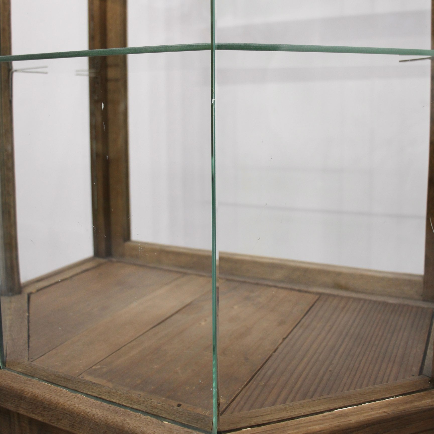 アンティーク 木製ガラスショーケース ディスプレイ棚