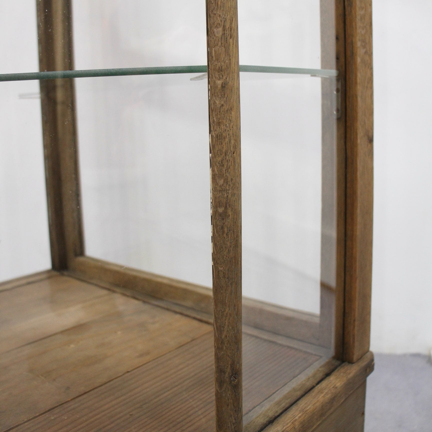 アンティーク 木製ガラスショーケース ディスプレイ棚