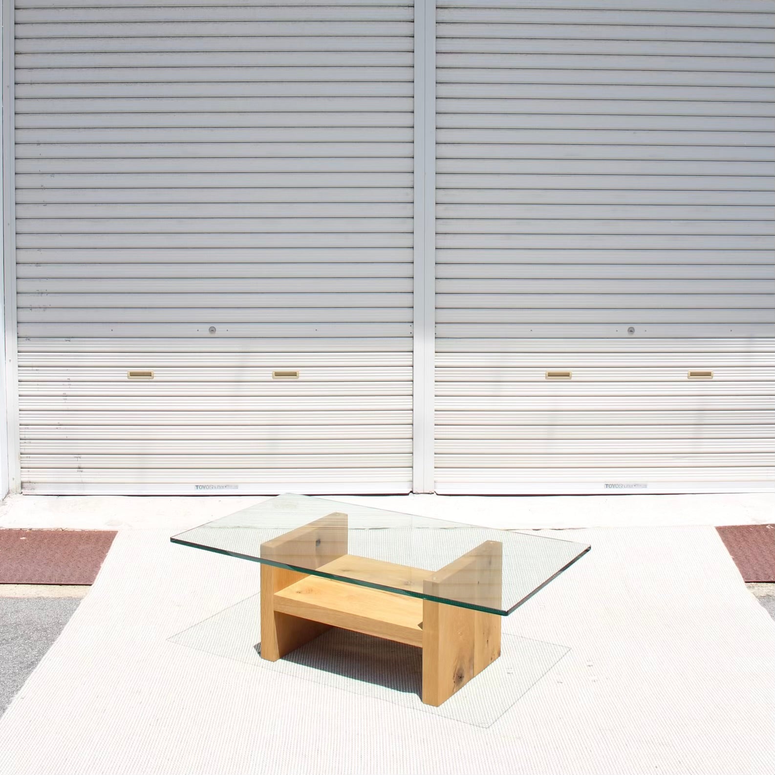 トラックファニチャー / TRUCK FURNITURE オーク ガラストップ ローテーブル