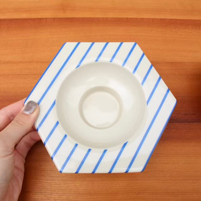 ホガナス ケラミック / Hoganas Keramik ヘキサゴン キャンドルホルダー 15cm 【大】 リサ・ラーソン ヴィンテージ