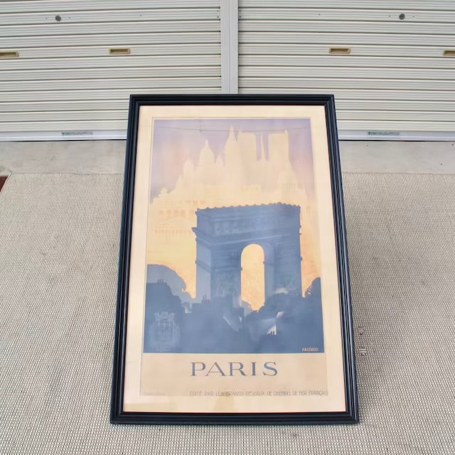 ローベル・ファルクッチ / Robert Falcucci トラベルポスター「PARIS」 凱旋門 ヴィンテージ アート