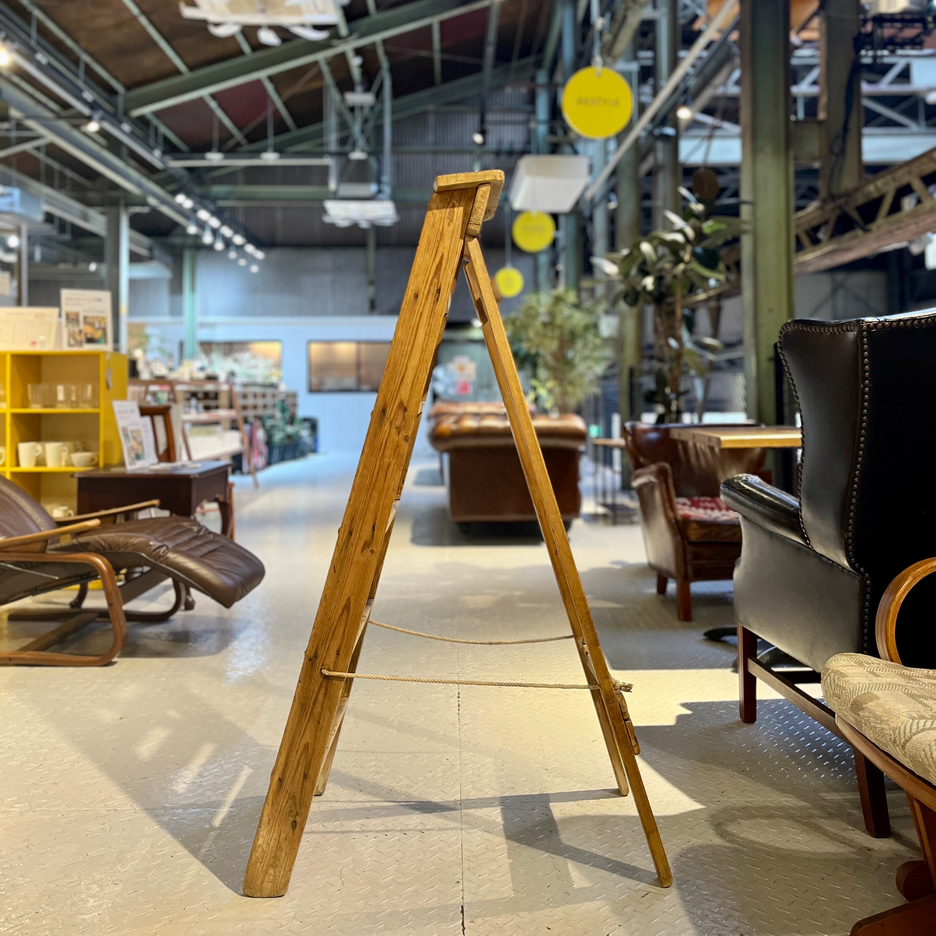 英国 アンティーク ステップラダー  梯子 ディスプレイ用