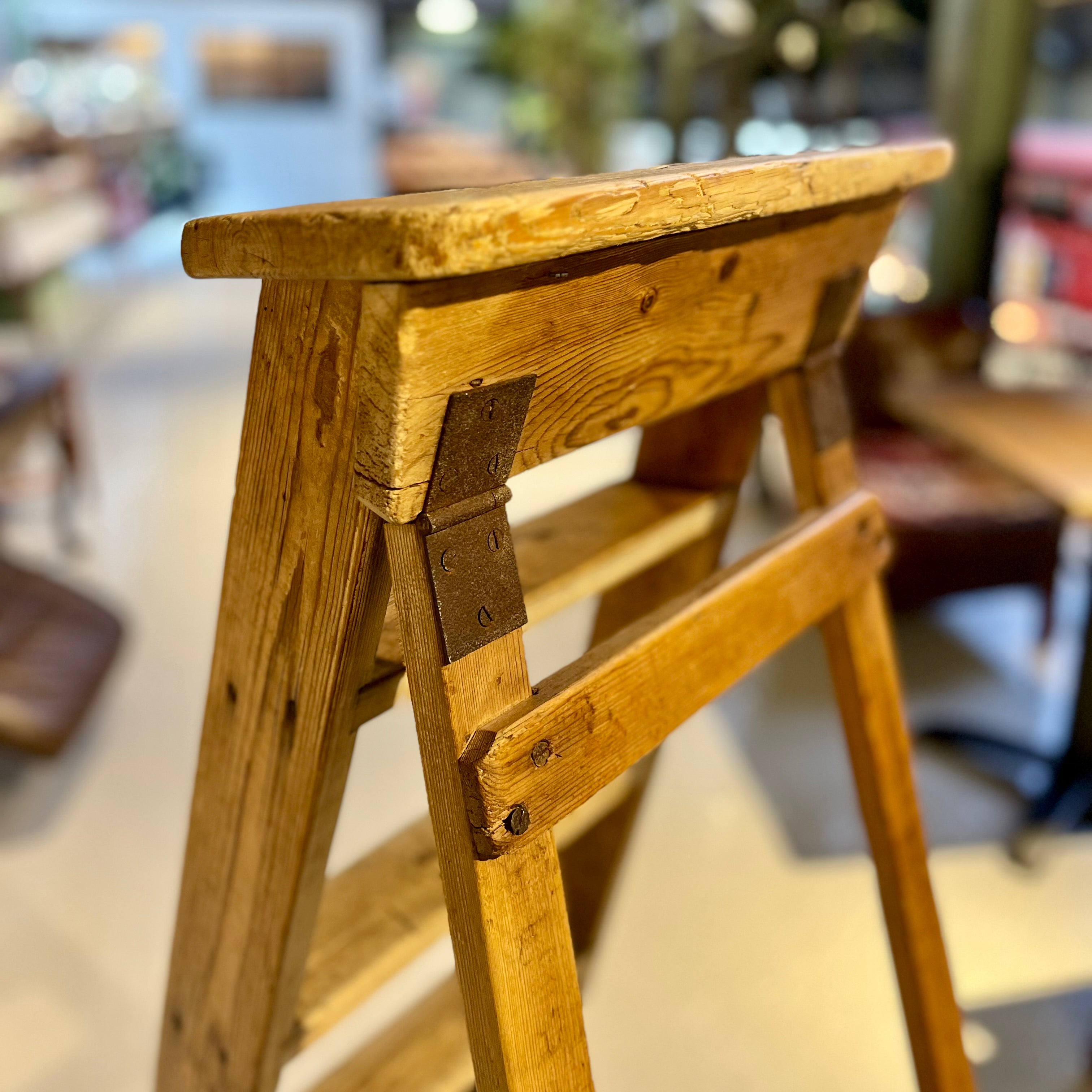 英国 アンティーク ステップラダー  梯子 ディスプレイ用