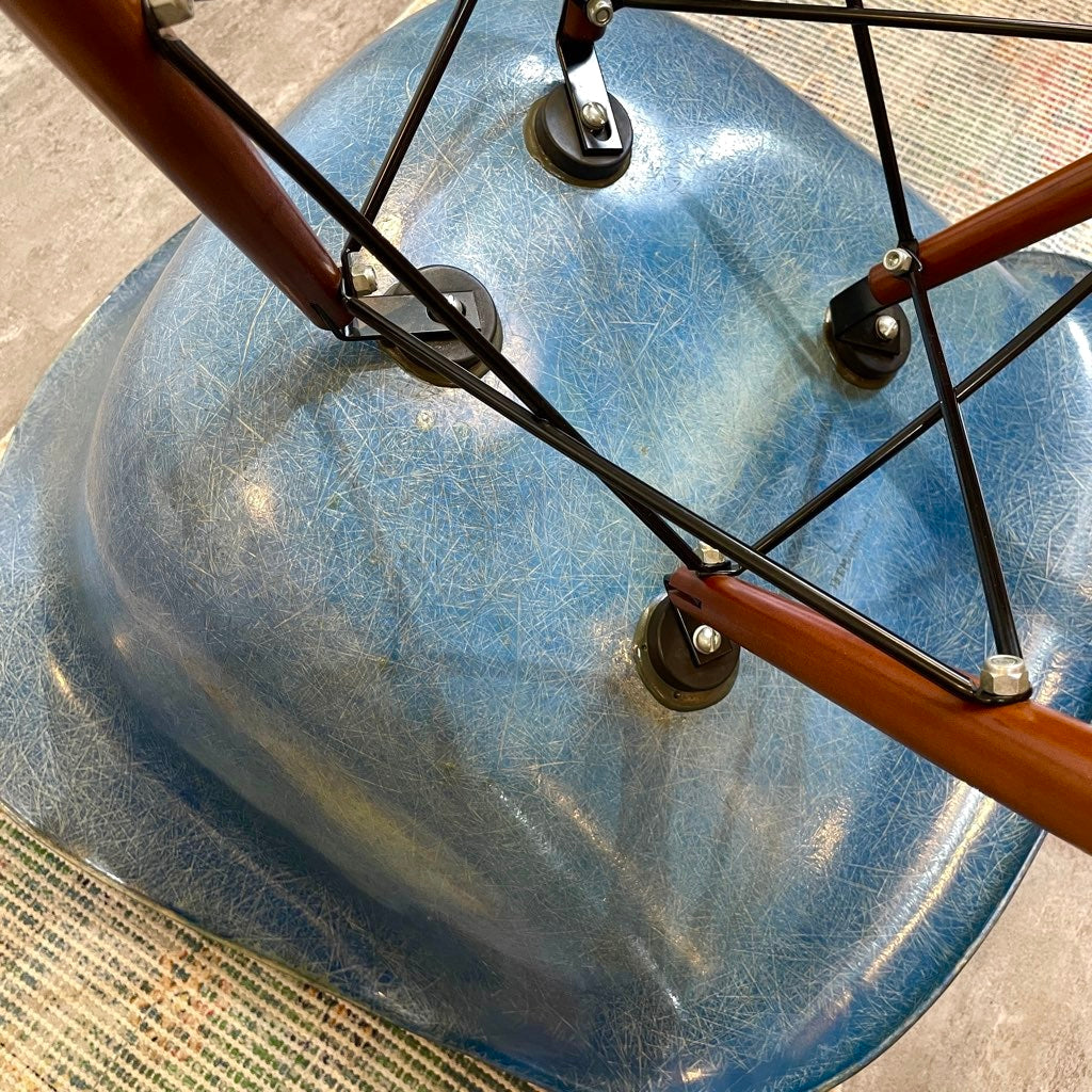 ハーマンミラー / Herman Miller アームシェルチェア ドゥエルレッグ ブルー ヴィンテージ