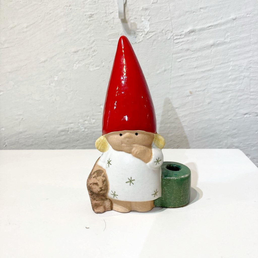 リサ・ラーソン/ Lisa Larson キャンドルホルダー GIRL WITH CAT 陶器 中古
