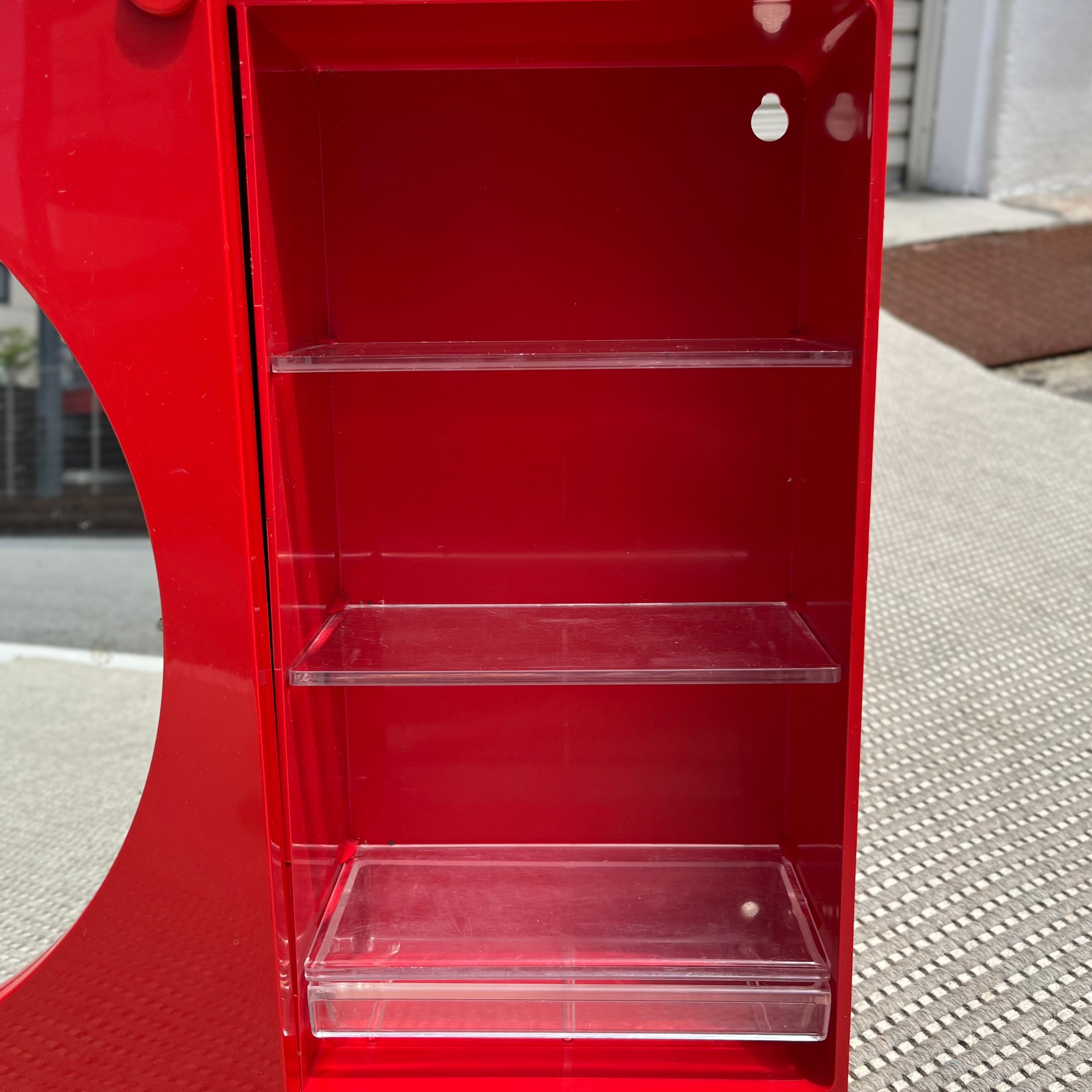 Caroma スペースエイジ ウォールミラーシェルフ レッド ヴィンテージ