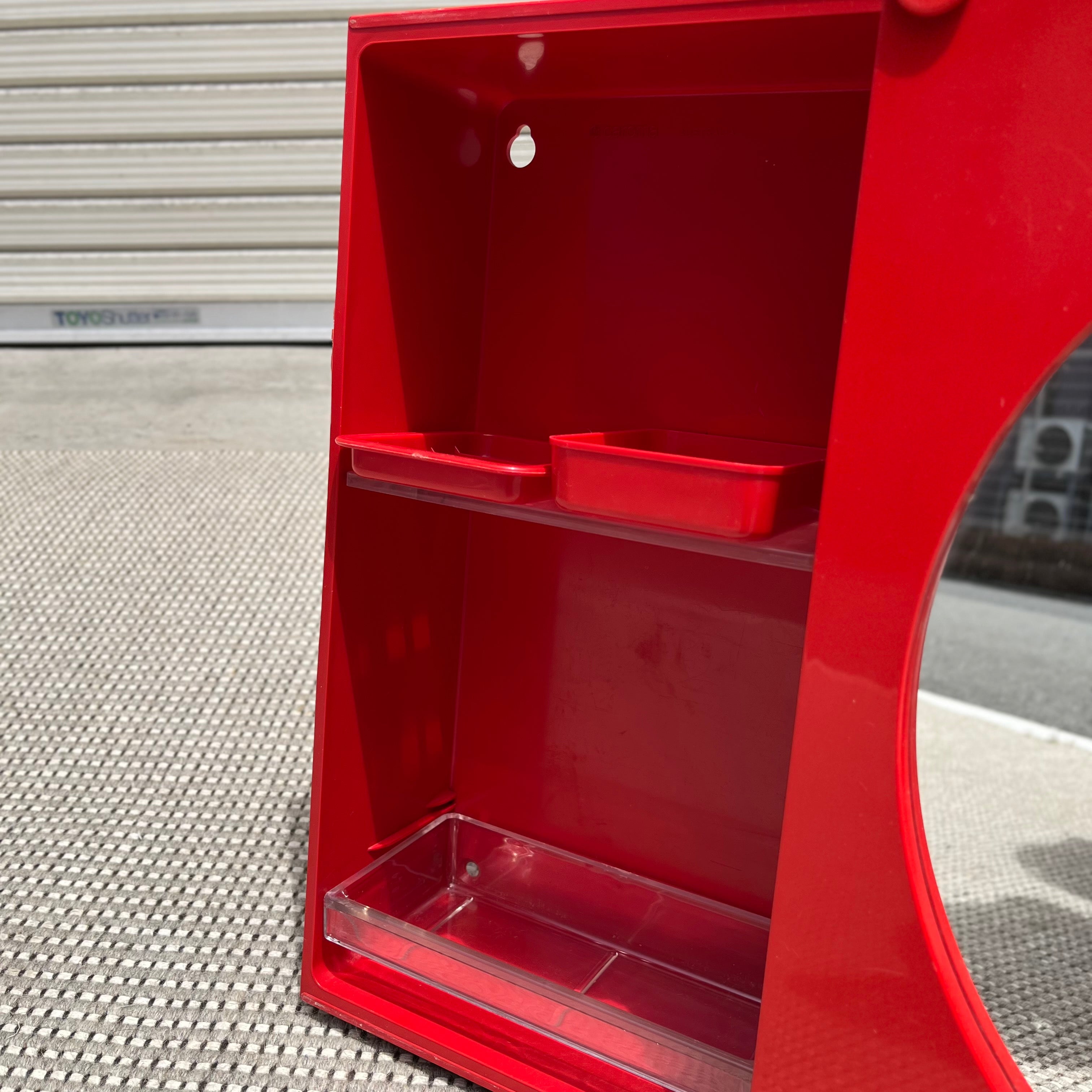 Caroma スペースエイジ ウォールミラーシェルフ レッド ヴィンテージ