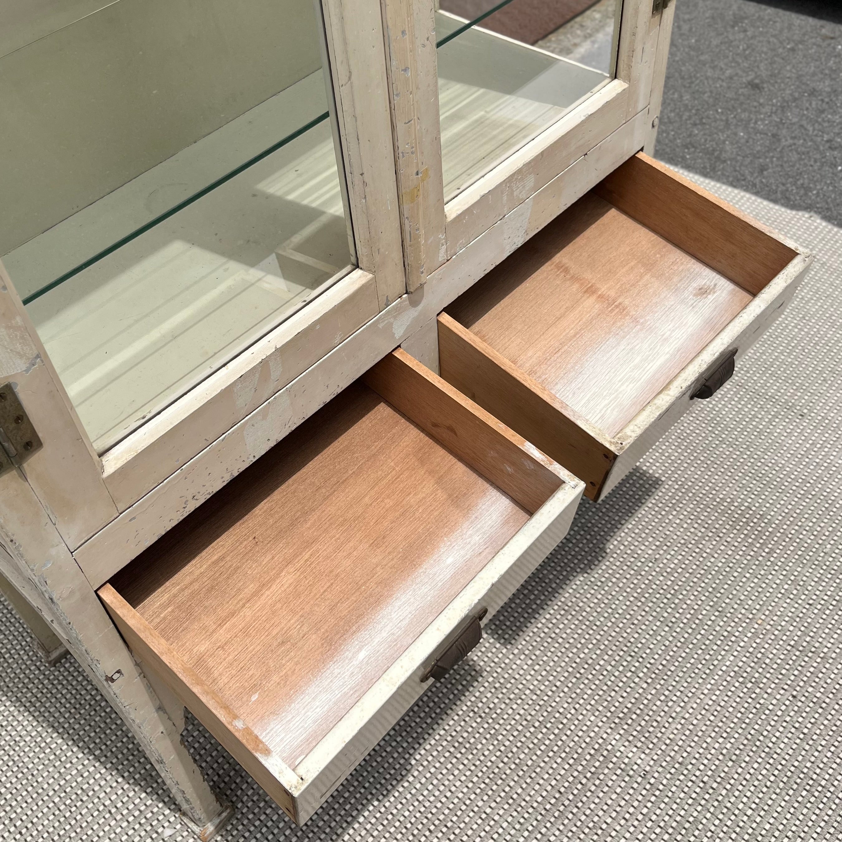 ケビント 古い木製医療棚 アンティーク