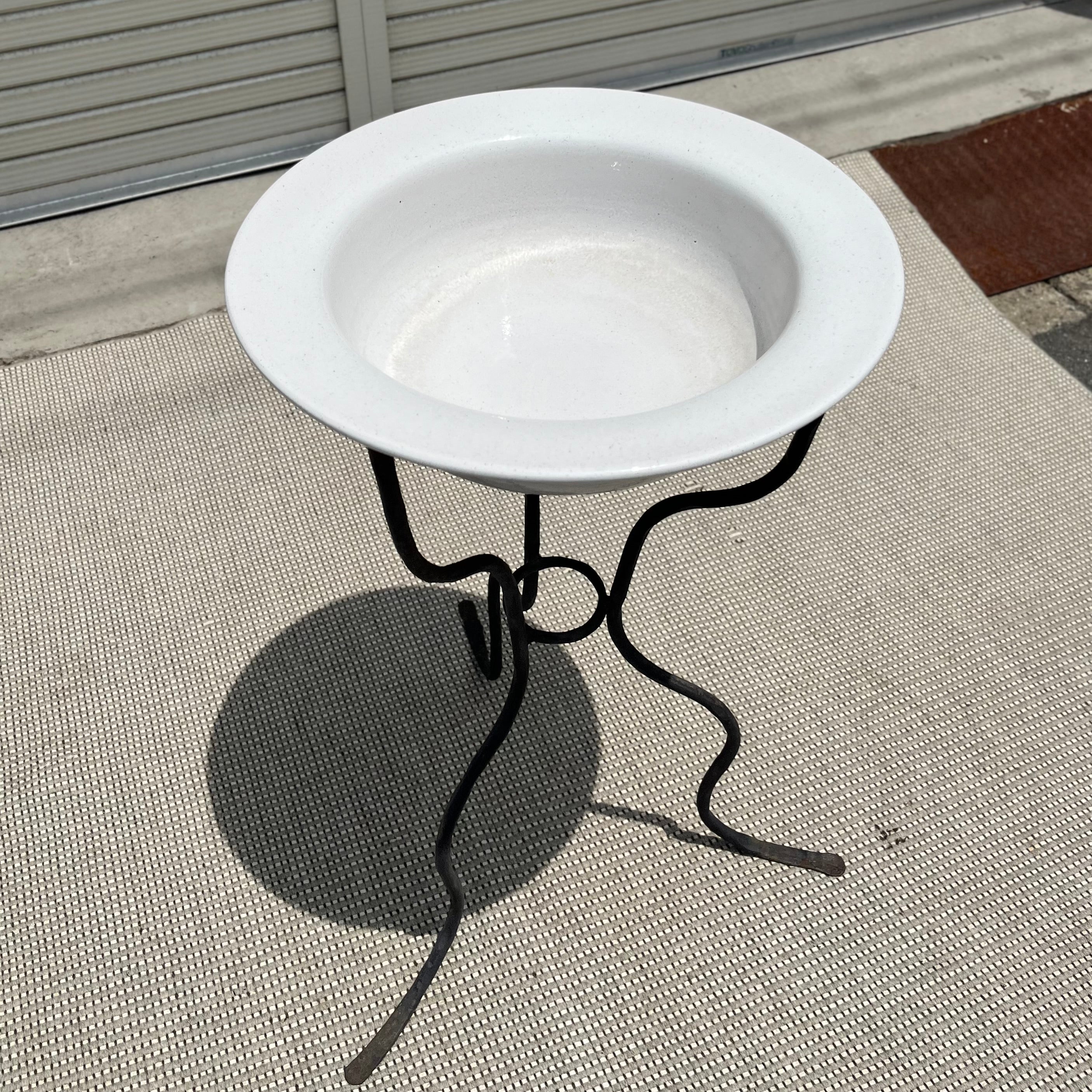 アイアンと陶器の洗面台ボウル ウォッシュスタンド アンティーク