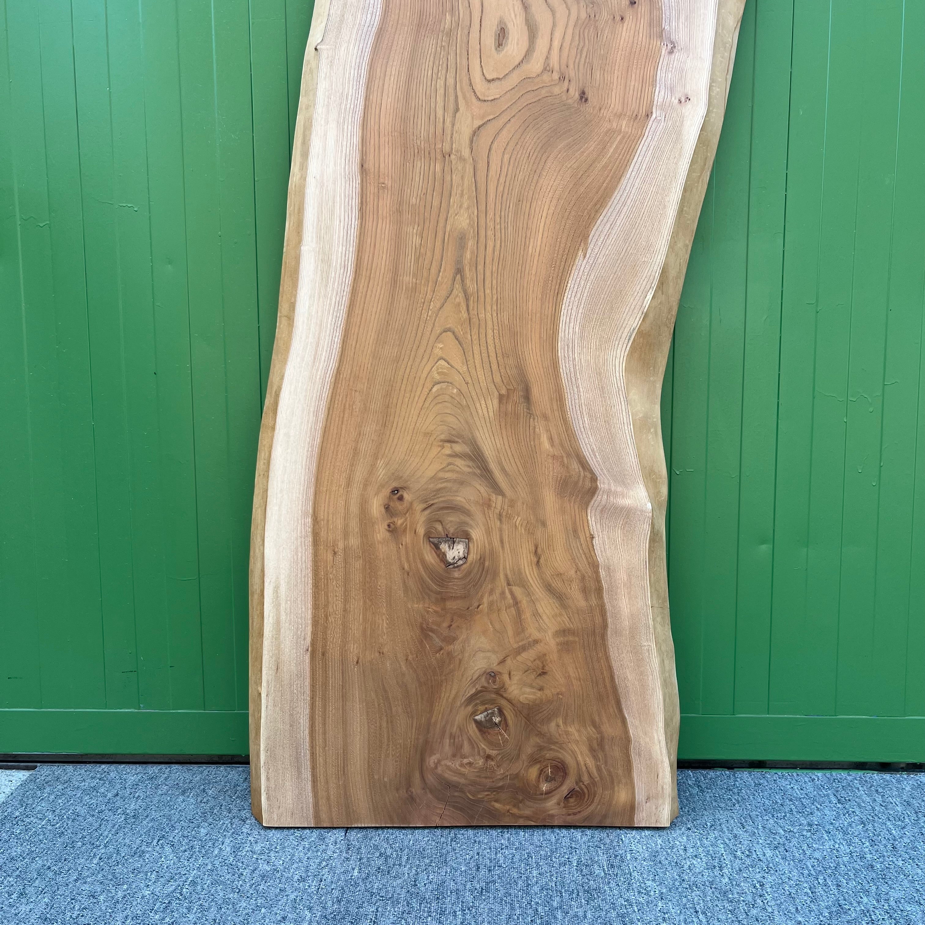 一枚板 ケヤキ 無垢材 耳付き 美しい木目の一枚板 74×143【11】
