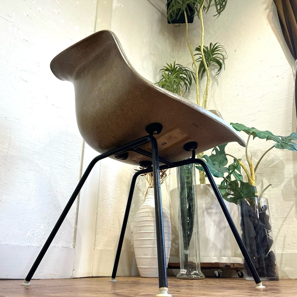 ハーマンミラー / Herman Miller アームシェルチェア チャールズ&レイ・イームズ エレファントハイドグレー MAX(Middle-height Arm-chair X-base) FRP ヴィンテージ