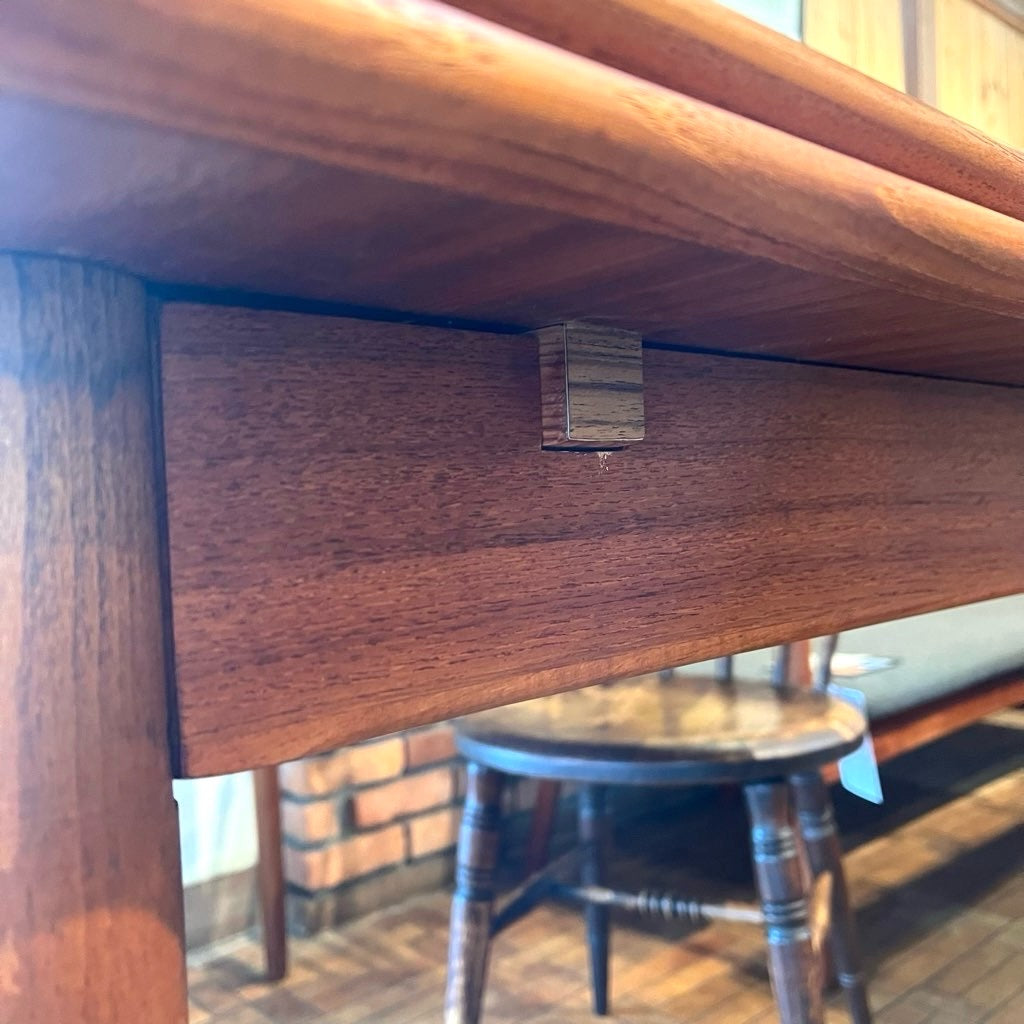 チーク材 伸長式 ダイニングテーブル ドローリーフ 北欧 ヴィンテージ