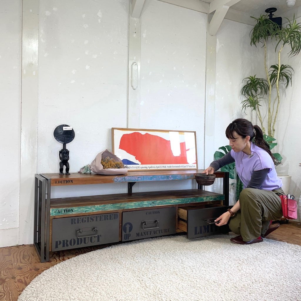 ディーボディ/d-Bodhi アスプルンド フェルム インダストリアル TVボード L 110776 / FERUM INDUSTRIAL TV BOARD テレビボード アイアンフレーム  中古