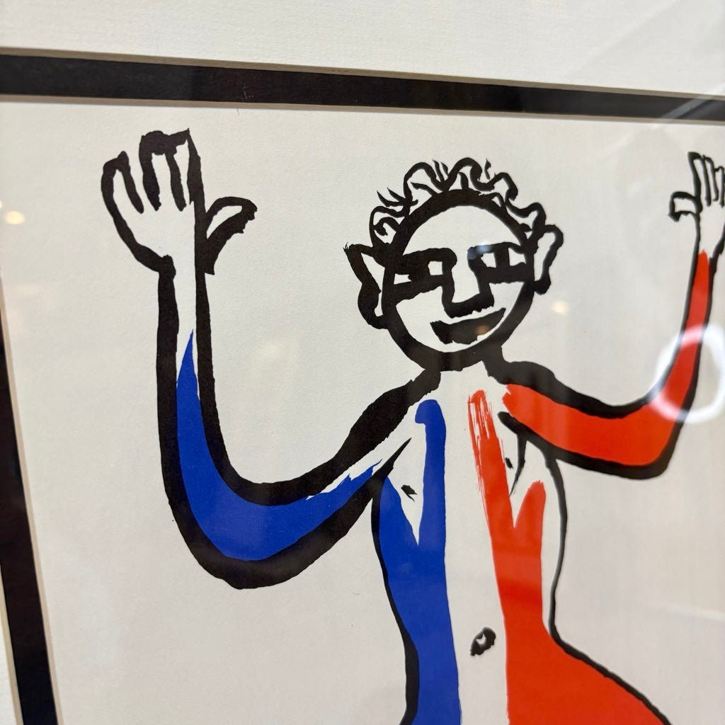 アレクサンダー・カルダー / Alexander Calder リトグラフ 抽象画 【4】「Three Legged Man」1975年 鑑定書付