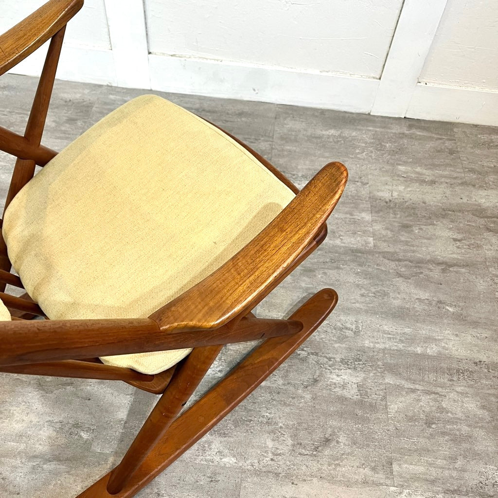 ブラーミン / Bramin ロッキングチェア チーク材 イエローベージュ フランク・レンスコー ヴィンテージ