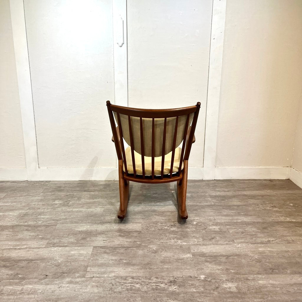 ブラーミン / Bramin ロッキングチェア チーク材 イエローベージュ フランク・レンスコー ヴィンテージ
