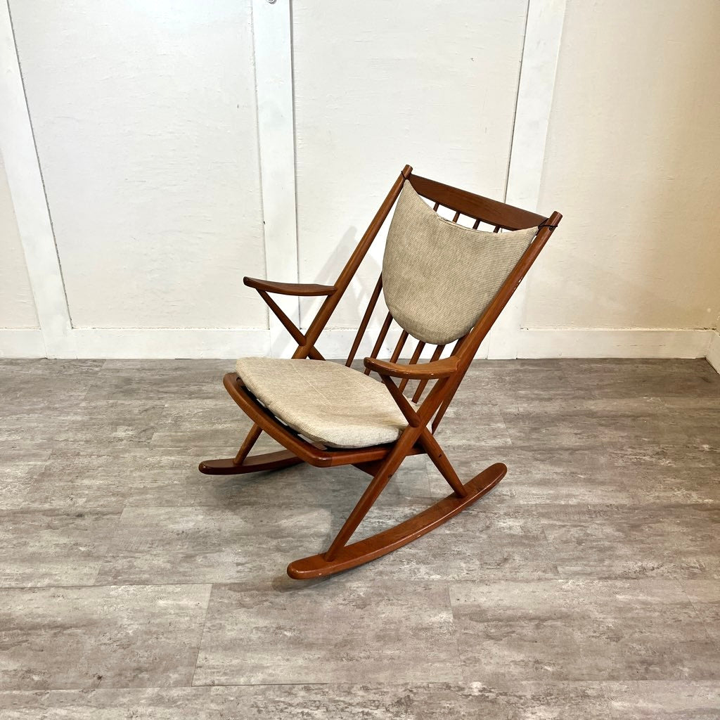 ブラーミン / Bramin ロッキングチェア チーク材 サンドベージュ フランク・レンスコー ヴィンテージ