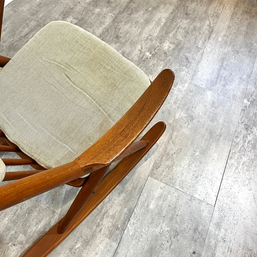 ブラーミン / Bramin ロッキングチェア チーク材 サンドベージュ フランク・レンスコー ヴィンテージ