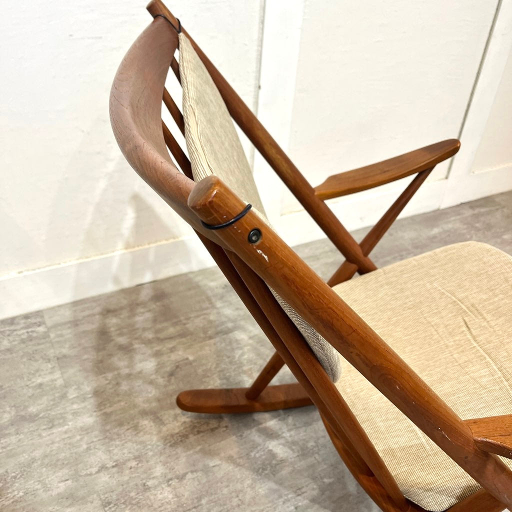ブラーミン / Bramin ロッキングチェア チーク材 サンドベージュ フランク・レンスコー ヴィンテージ
