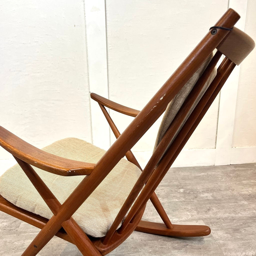 ブラーミン / Bramin ロッキングチェア チーク材 サンドベージュ フランク・レンスコー ヴィンテージ