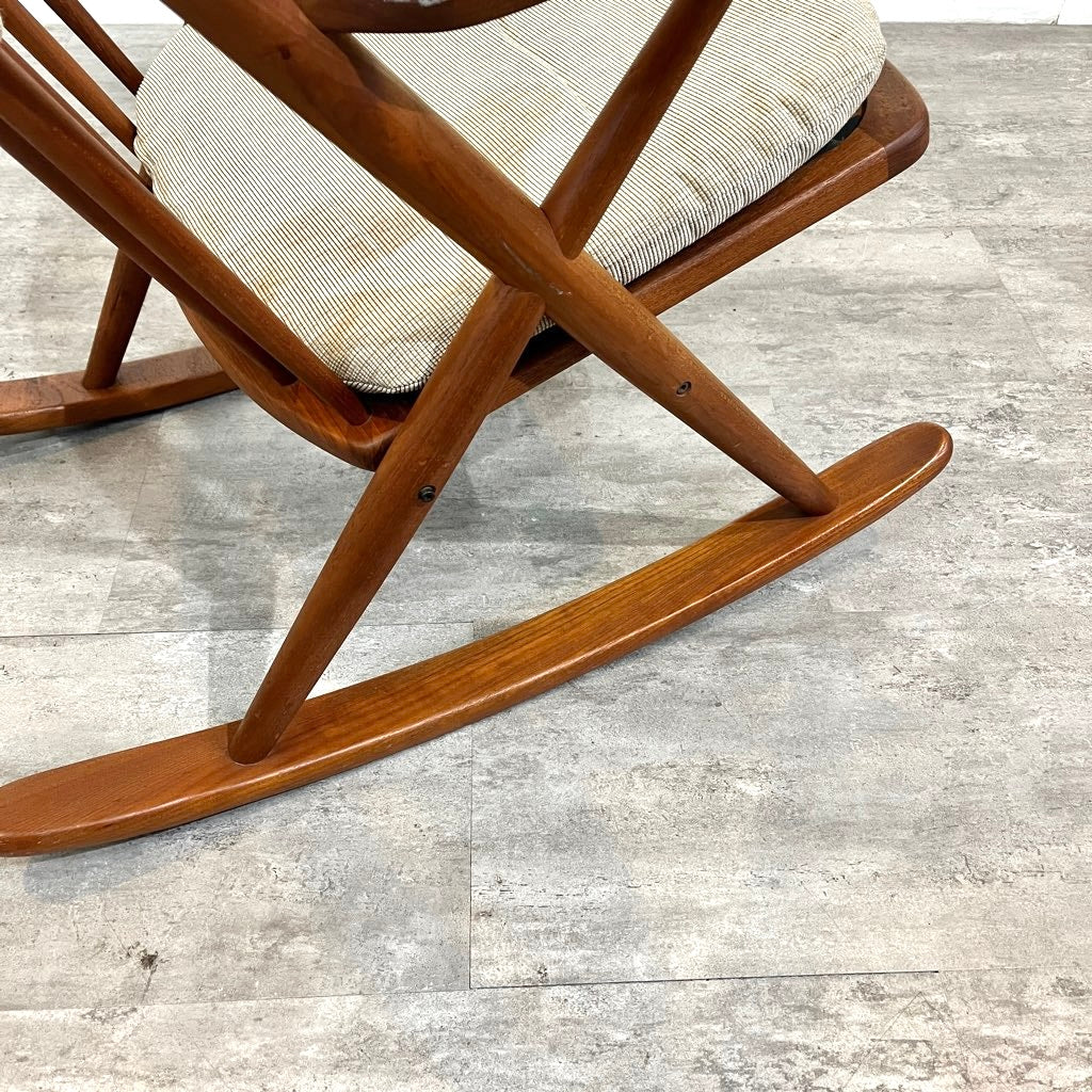 ブラーミン / Bramin ロッキングチェア チーク材 サンドベージュ フランク・レンスコー ヴィンテージ