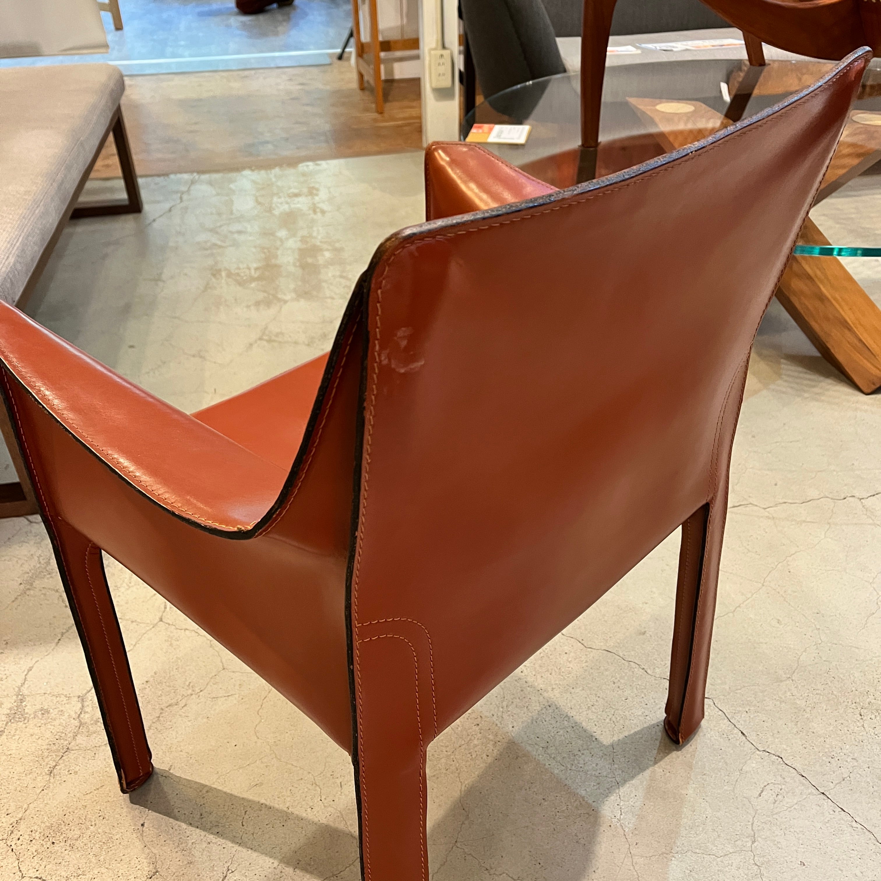 【商談中】カッシーナ / Cassina キャブ / CAB アームチェア 413 赤茶 マリオ・ベリーニ