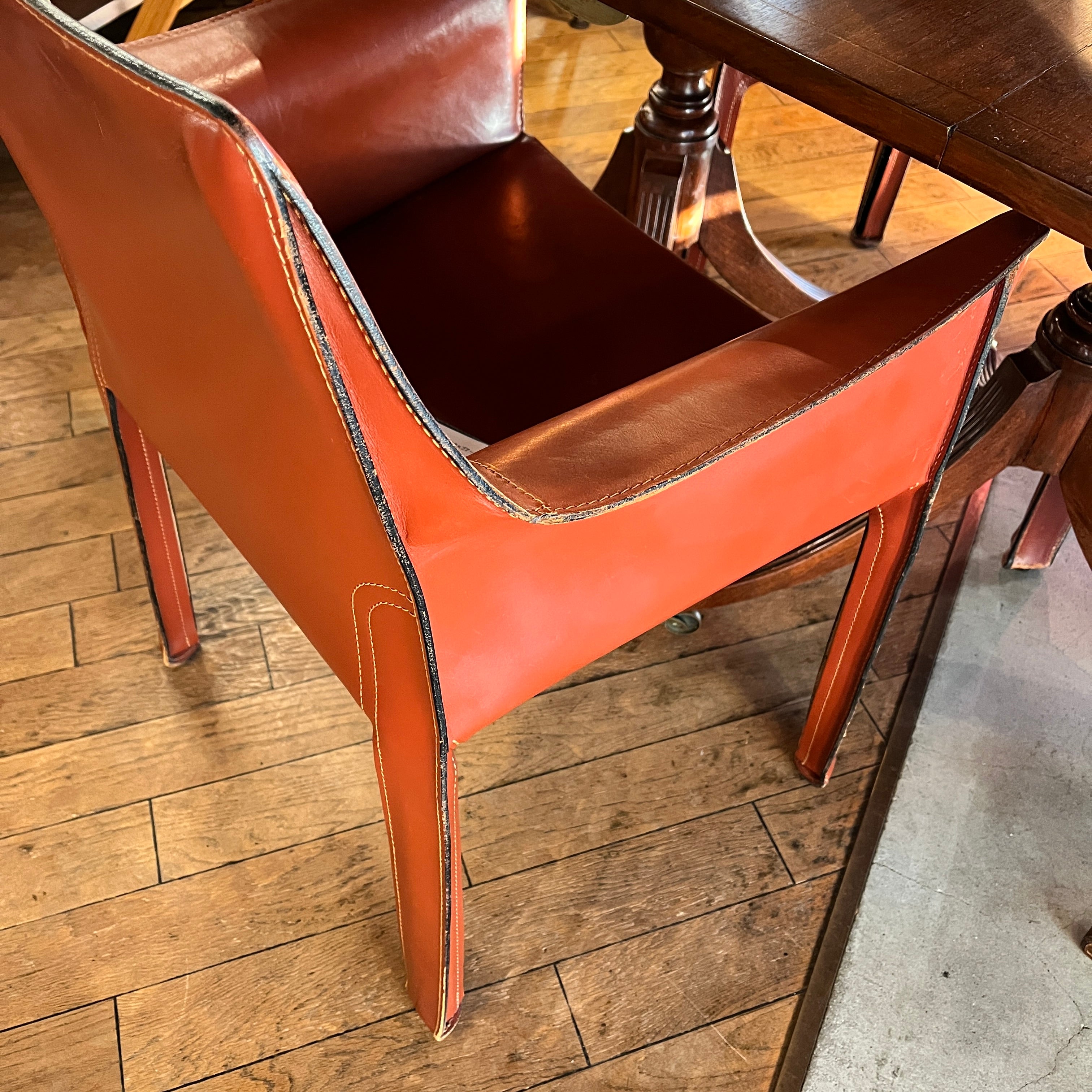 【商談中】カッシーナ / Cassina キャブ / CAB アームチェア 413 赤茶 マリオ・ベリーニ