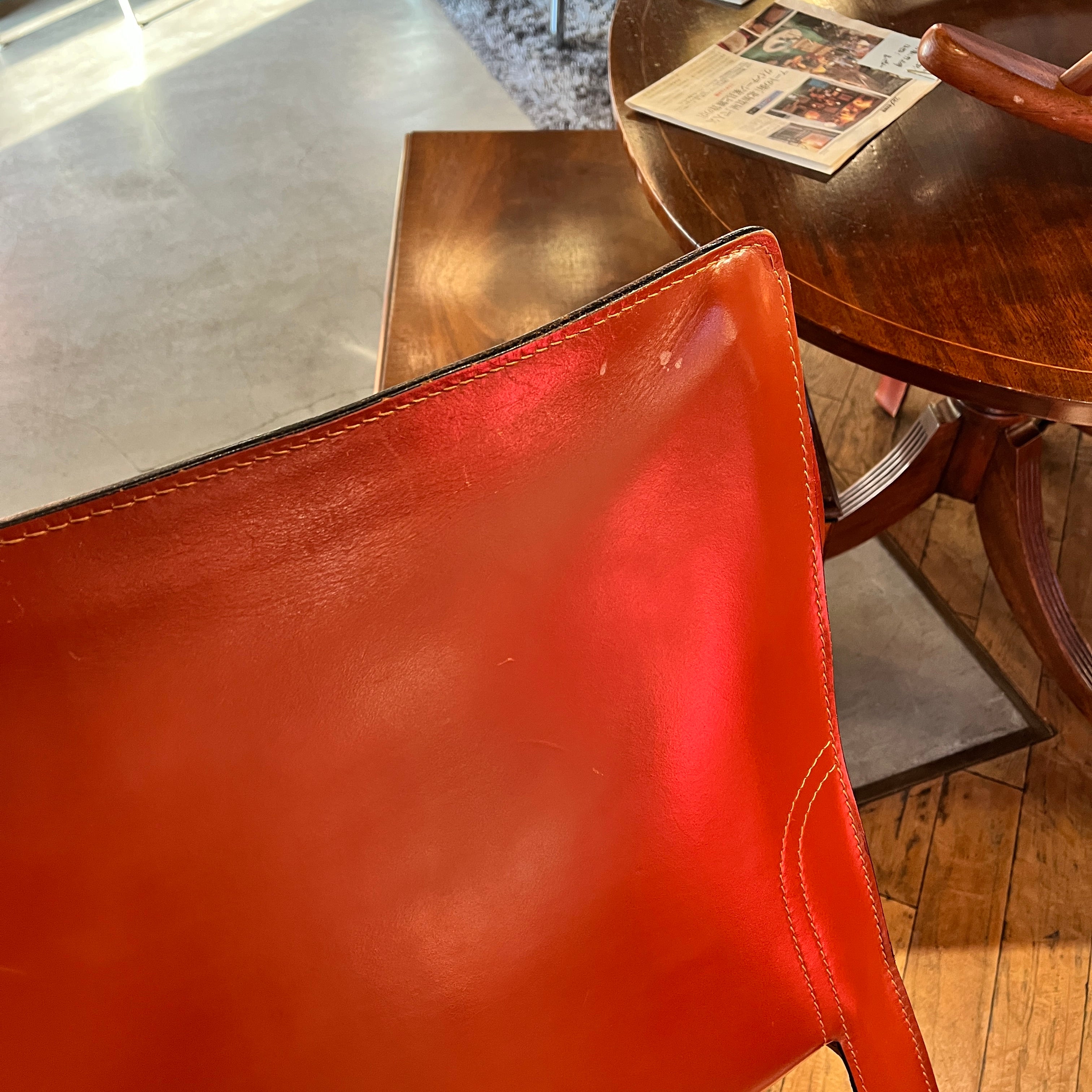 【商談中】カッシーナ / Cassina キャブ / CAB アームチェア 413 赤茶 マリオ・ベリーニ