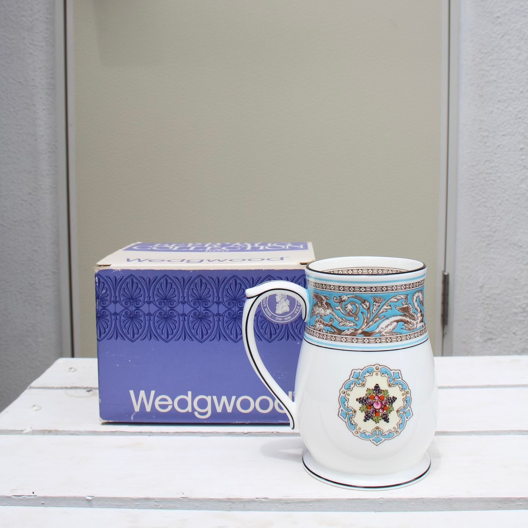ウェッジウッド / WEDGWOOD キリンビールビアマグ ターコイズ・フロレンティーン / Turquoise Florentine ヴィンテージ