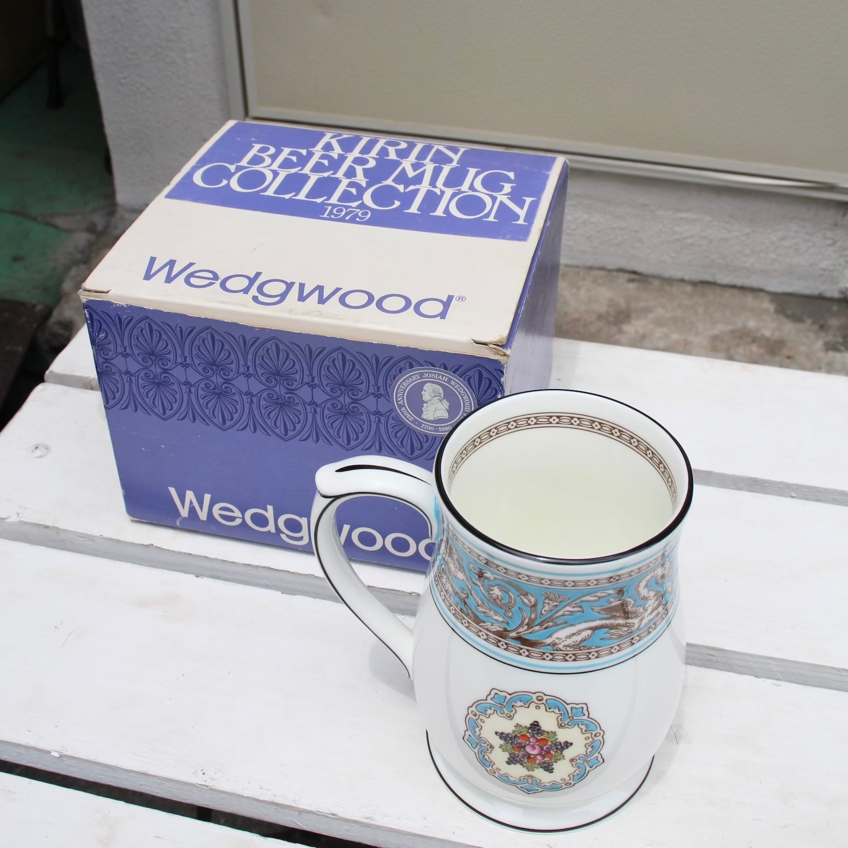ウェッジウッド / WEDGWOOD キリンビールビアマグ ターコイズ・フロレンティーン / Turquoise Florentine ヴィンテージ