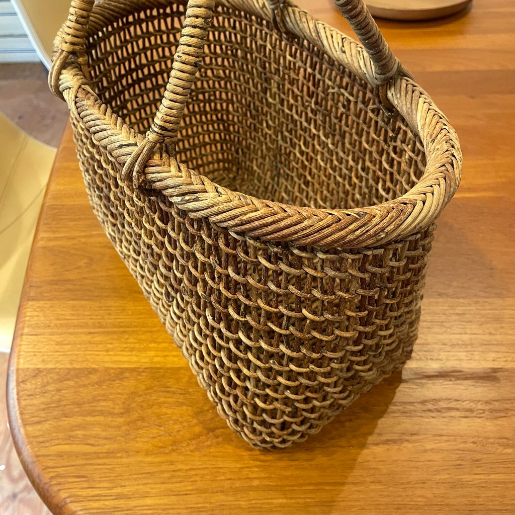 宮本工芸 あけび蔓 細目こだし編みかご 9寸かご