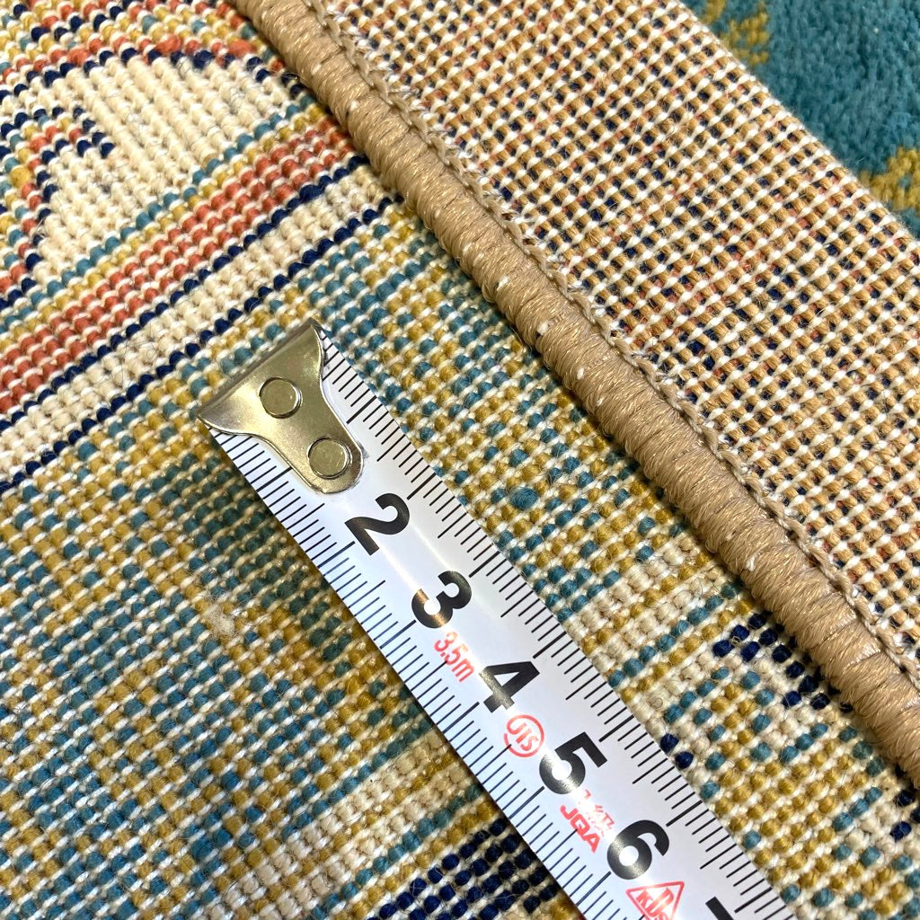 SARAY HALI ラグ 絨毯 敷物 小 ブルー 玄関マット サライ 中古