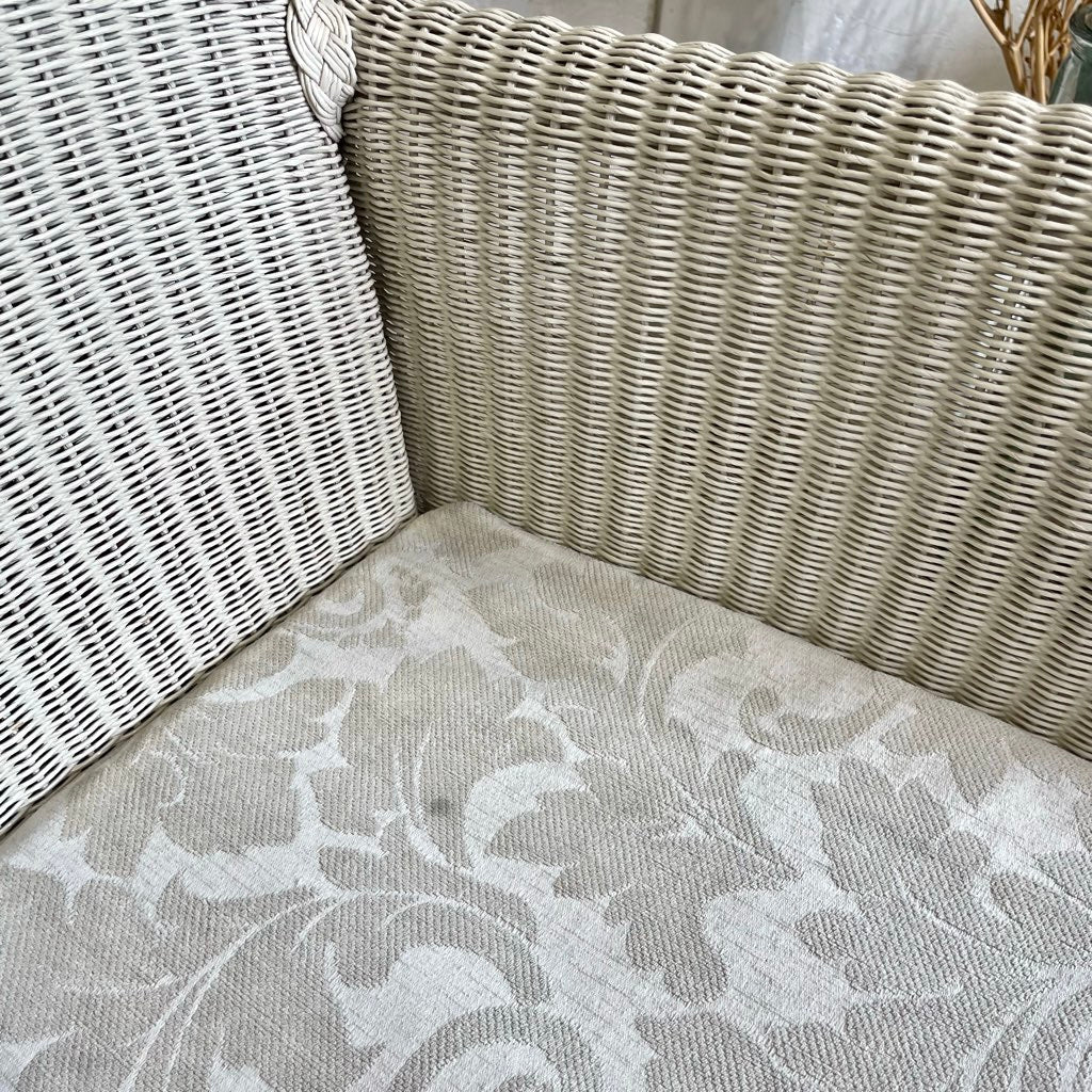 ヴィンセント シェパード ロイドルーム  アームチェア ホワイト ラタンチェア 中古