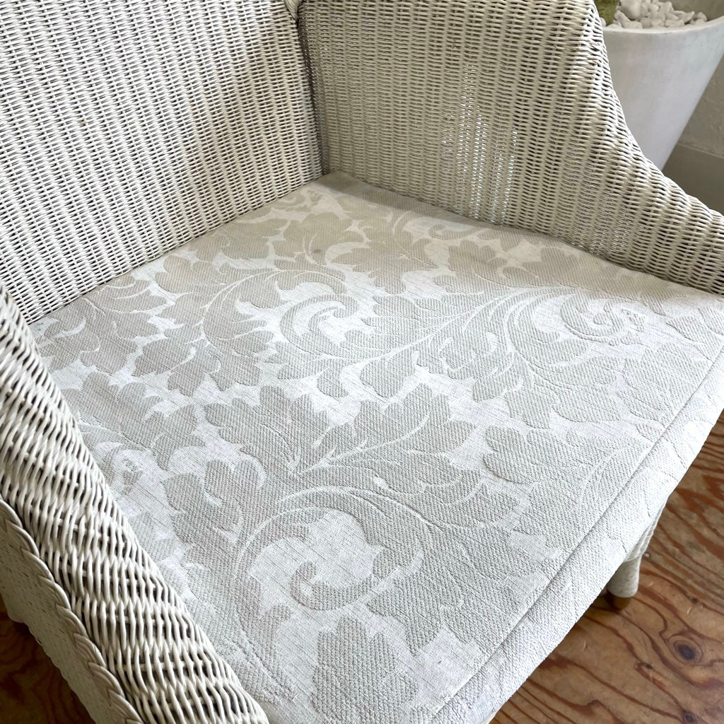 ヴィンセント シェパード ロイドルーム  アームチェア ホワイト ラタンチェア 中古