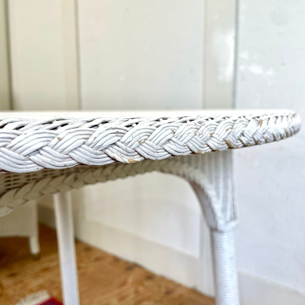 ヴィンセント シェパード ロイドルーム スノードン テーブル / SNOWDON TABLE-WH ラウンドテーブル ラタンテーブル 中古