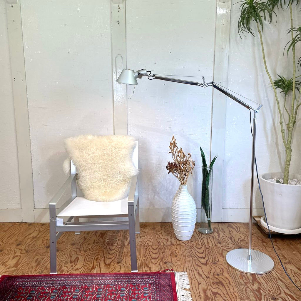 アルテミデ / Artemide トロメオ  テラ / TOLOMEO TERRA フロアライト TOLOMEO Floor シルバー 中古