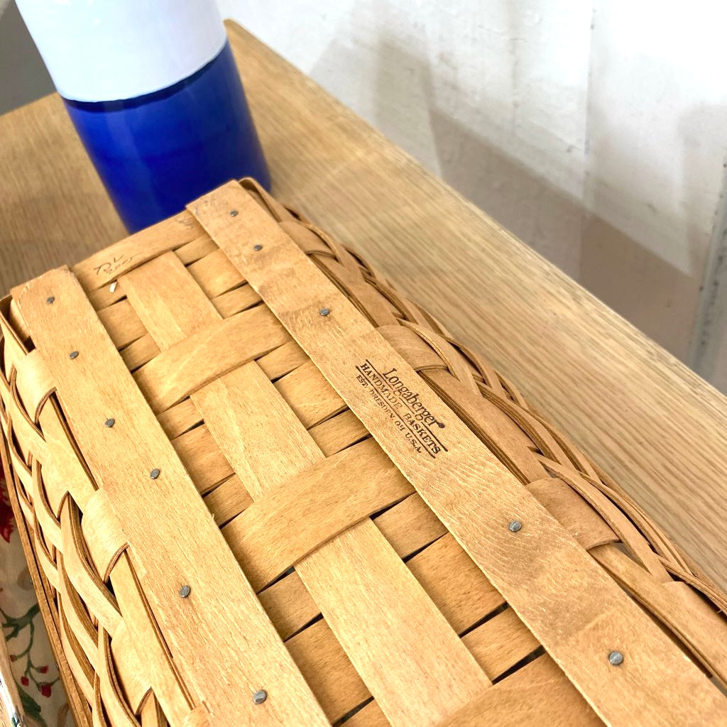 ロンガバーガー / Longaberger バスケット カントリー 蓋つきかご 中古