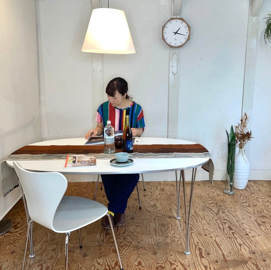 フリッツ・ハンセン / FRITZ HANSEN セブンチェア ホワイト フロントパディング グレー アルネ・ヤコブセン 中古