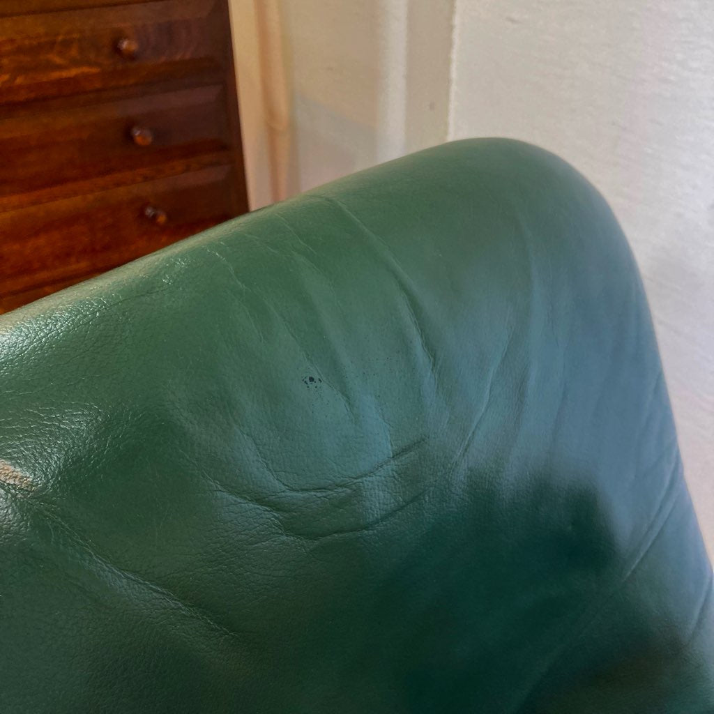 エコーネス / EKORNES ストレスレスチェア ストレスコンサル / Stressless Consul&オットマン Sサイズ 本革張り グリーン 中古