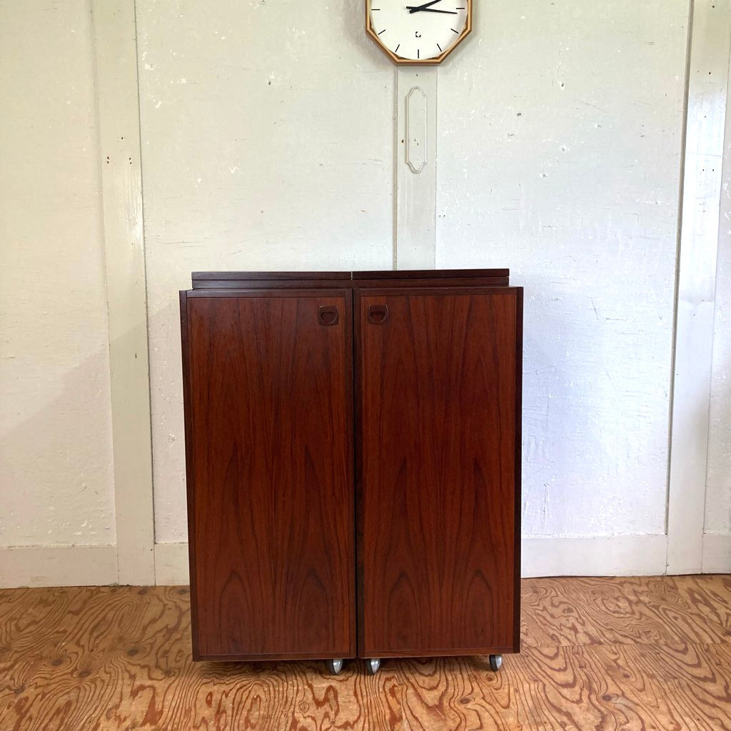 バーキャビネット ワゴン 北欧 ローズウッド ヴィンテージ