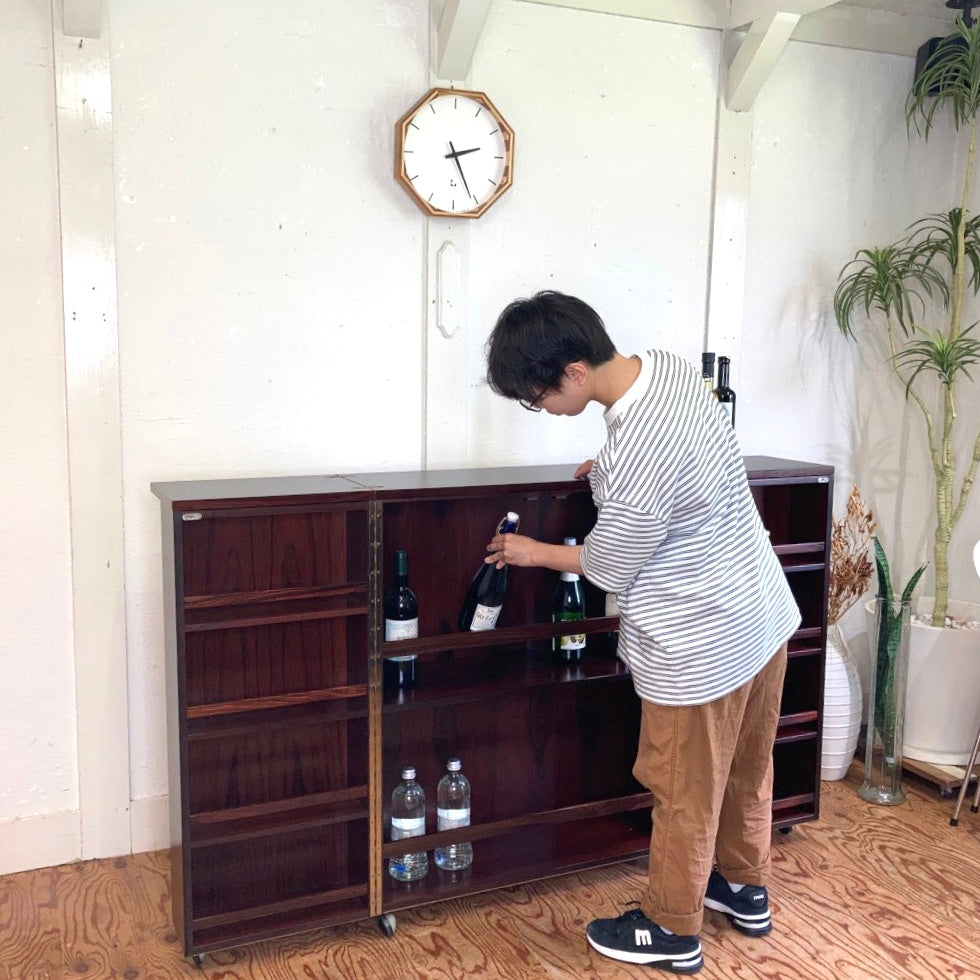 バーキャビネット ワゴン 北欧 ローズウッド ヴィンテージ