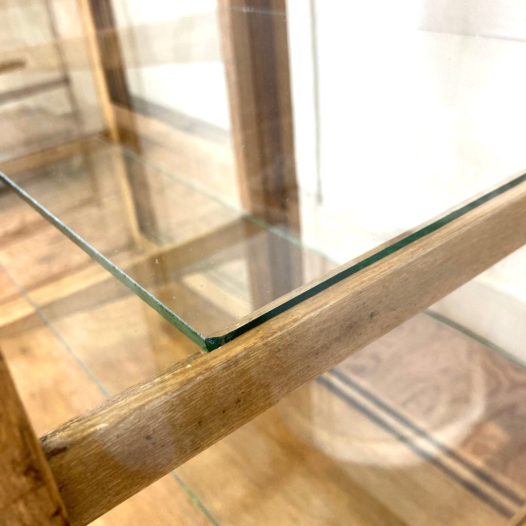 小ぶりなガラスショーケース パンケース 陳列棚 ディスプレイケース  ヴィンテージ